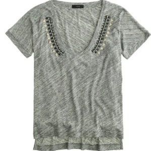NWT J.Crew Hand-Beaded T-Shirt
